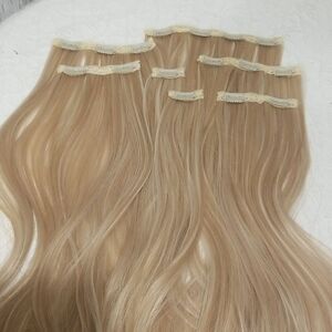 Dirty blonde Clip in human hair extensions 22"